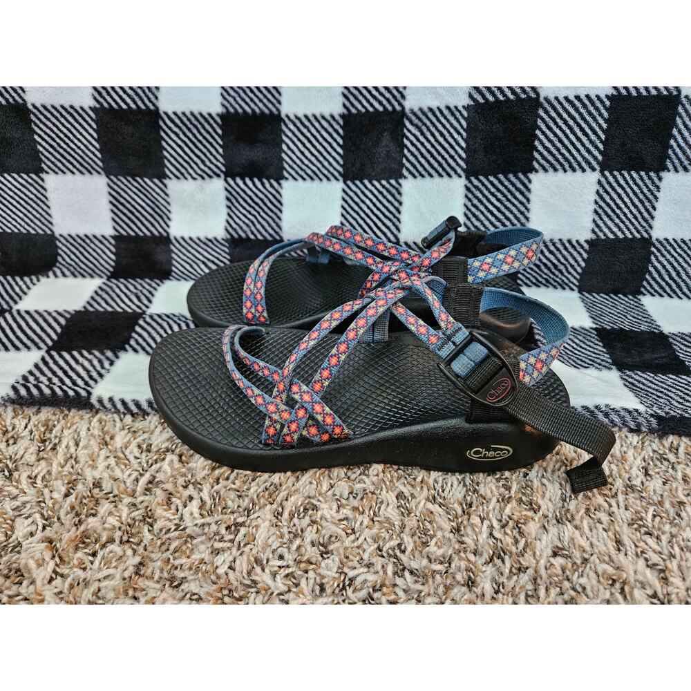 Chaco ZX1 Classic Sandals Women’s Size 8 Blue Pink Double Strap Outdoor Hiking - Picture 3 of 6